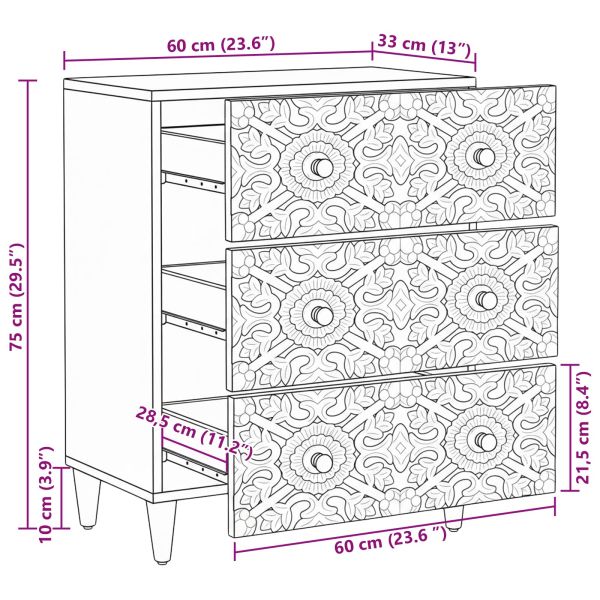 Шкаф за съхранение Кафяво 60 x 33,5 x 75 см