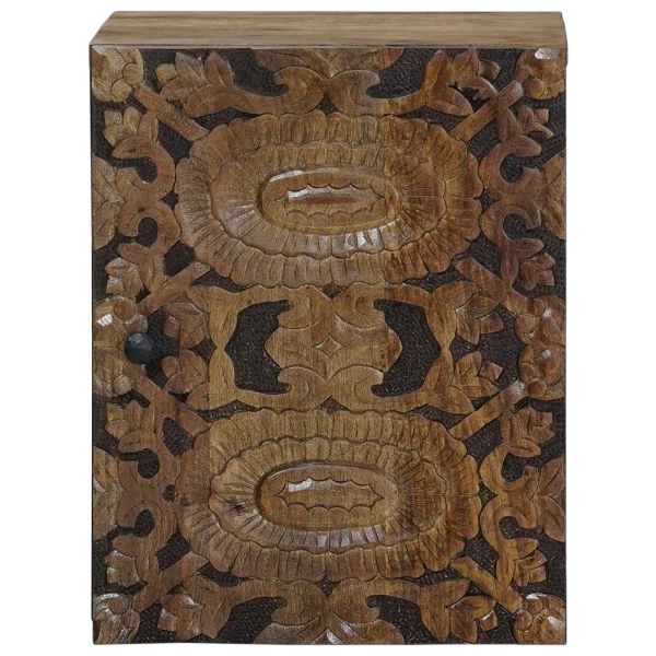 Окачен шкаф за баня със съхранение Кафяво 38 x 33,5 x 48 см