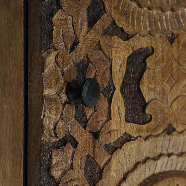 Окачен шкаф за баня със съхранение Кафяво 38 x 33,5 x 48 см