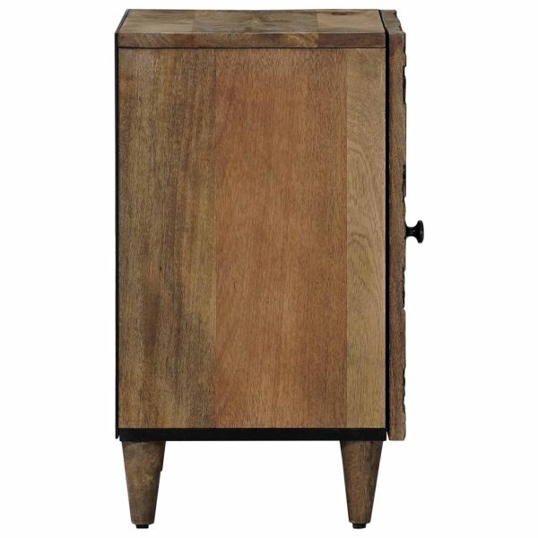 Шкаф за баня Кафяво 38 x 33,5 x 58 см Солидно мангово дърво