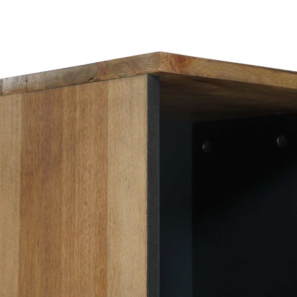 Шкаф за баня Кафяво 38 x 33,5 x 160 см Солидно мангово дърво