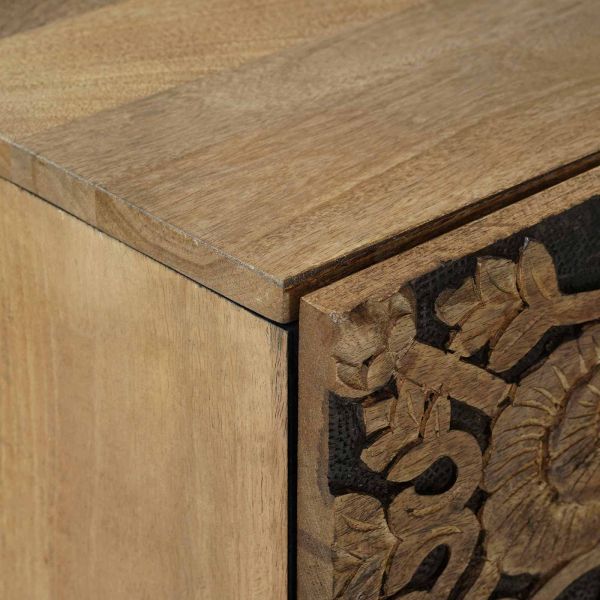 Служебен шкаф Кафяво 40 x 33,5 x 75 см Солидно мангово дърво