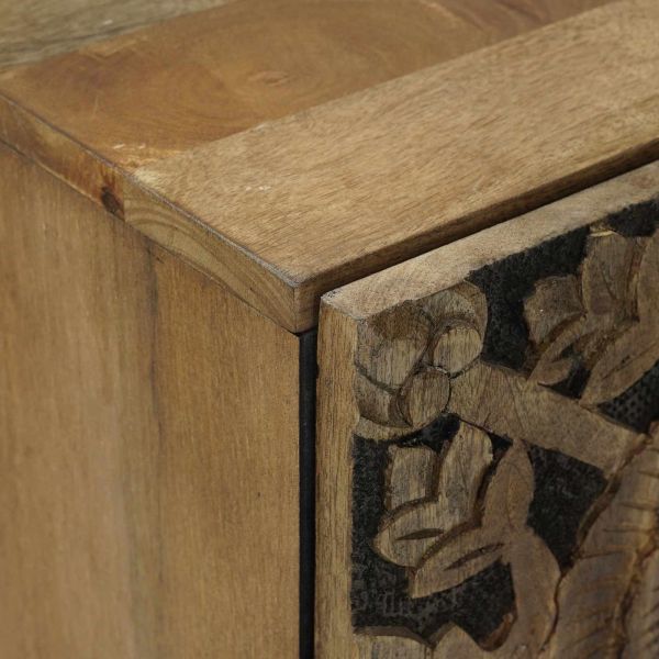 Служебен шкаф Кафяво 40 x 33,5 x 75 см Солидно мангово дърво