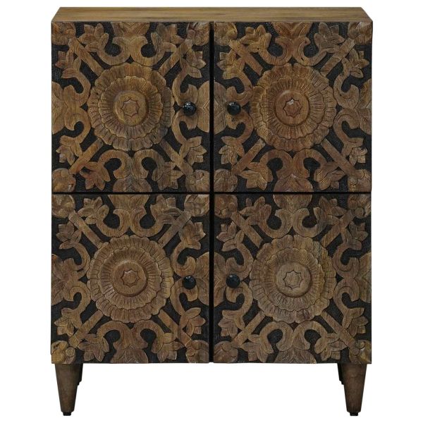 Служебен шкаф Кафяво 60 x 33,5 x 75 см Солидно мангово дърво