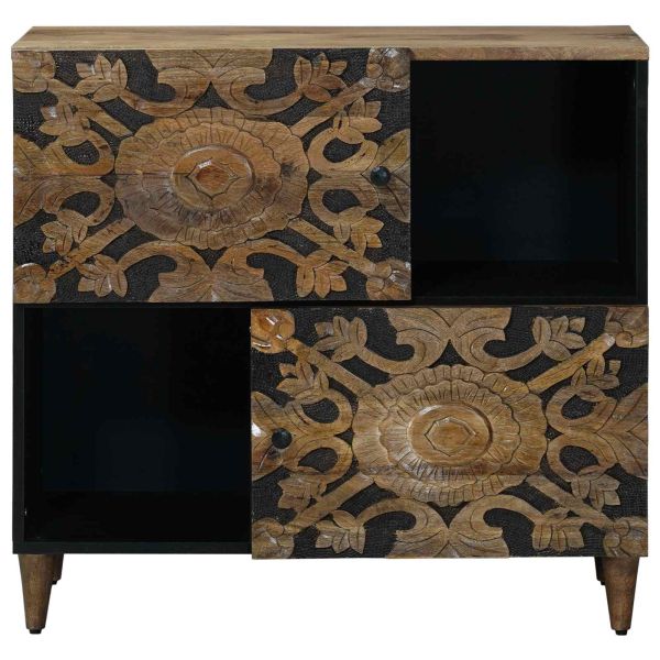 Служебен шкаф Кафяво 80 x 33,5 x 75 см Солидно мангово дърво