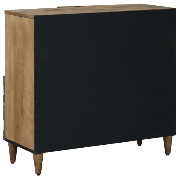 Служебен шкаф Кафяво 80 x 33,5 x 75 см Солидно мангово дърво