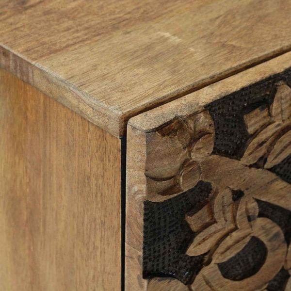 Служебен шкаф Кафяво 80 x 33,5 x 75 см Солидно мангово дърво