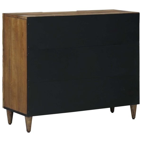 Служебен шкаф Кафяво 90 x 33,5 x 75 см Солидно мангово дърво