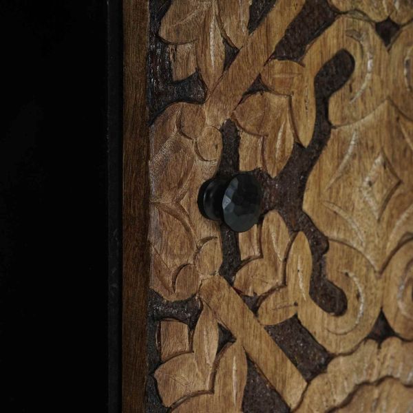 Служебен шкаф Кафяво 90 x 33,5 x 75 см Солидно мангово дърво