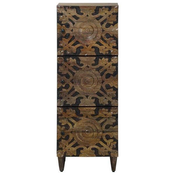 Висок шкаф Кафяво 40 x 33,5 x 110 см Солидно мангово дърво