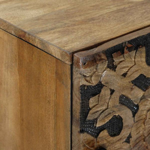 Висок шкаф Кафяво 40 x 33,5 x 110 см Солидно мангово дърво