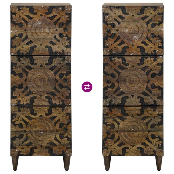 Висок шкаф Кафяво 40 x 33,5 x 110 см Солидно мангово дърво