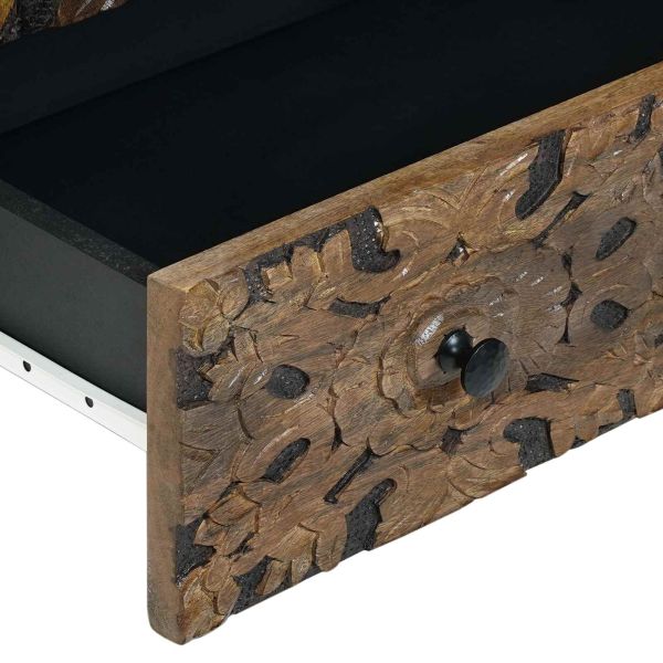 Висок шкаф Кафяво 60 x 33,5 x 100 см Солидно мангово дърво