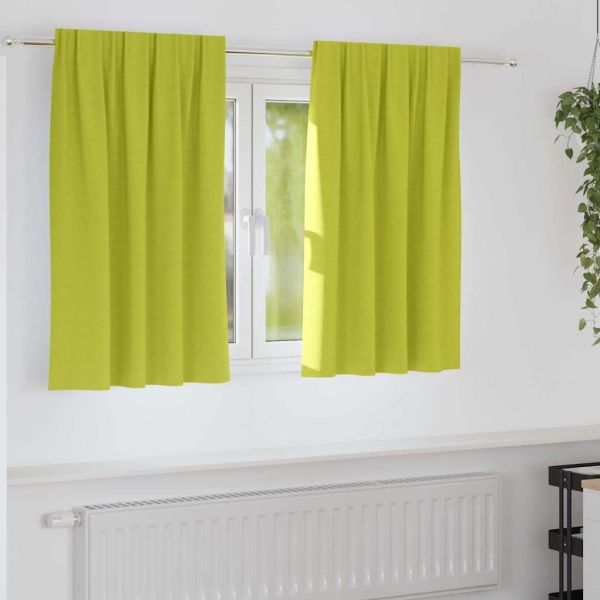 Завеси за затъмняване с пръстени 2 pcs Зелен 140 x 140 cm