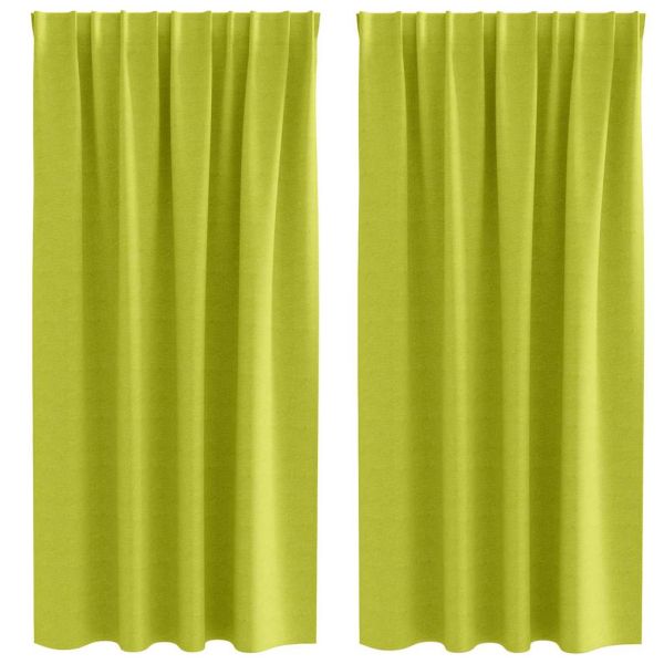 Завеси за затъмняване с пръстени 2 pcs Зелен 175 x 140 см