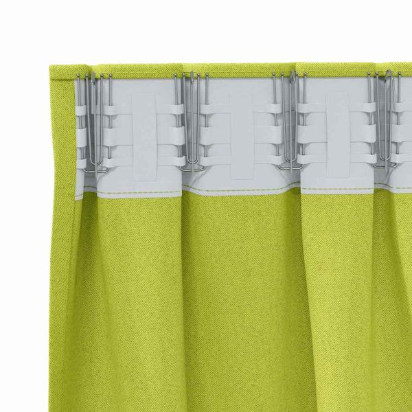 Завеси за затъмняване с пръстени 2 pcs Зелен 175 x 140 см