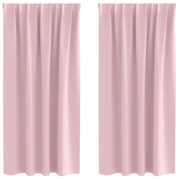 Завеси за затъмняване с пръстени 2 pcs Бебешко розово