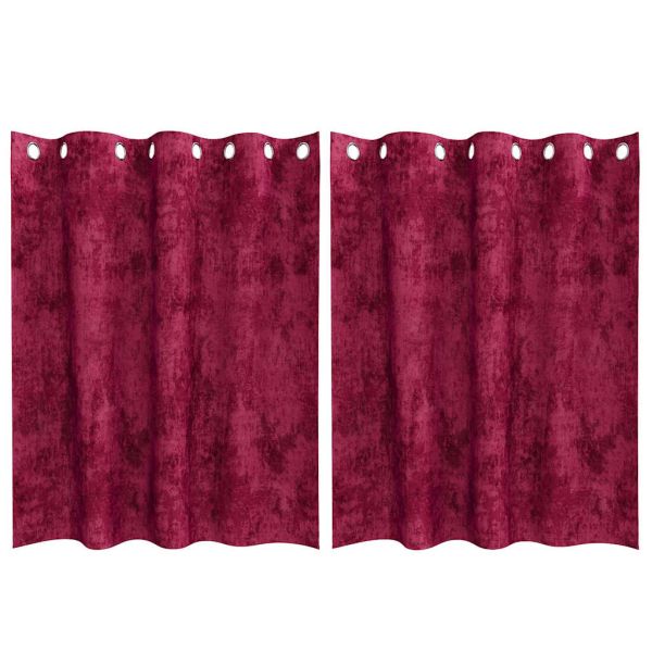 Кадифени завеси С завеси 2 pcs Виненочервен 140 x 140 cm Кадифе