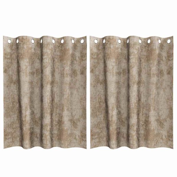 Кадифени завеси С завеси 2 pcs Шампанско 140 x 140 cm Кадифе