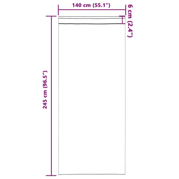 Кадифени завеси С завеси 2 pcs виненочервен 245 x 140 см Кадифе