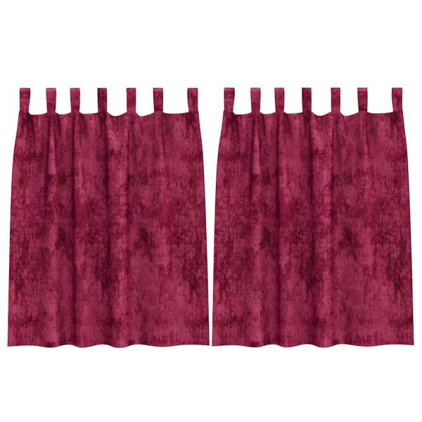 Кадифени завеси С завеси 2 pcs Виненочервен 140 x 140 cm Кадифе