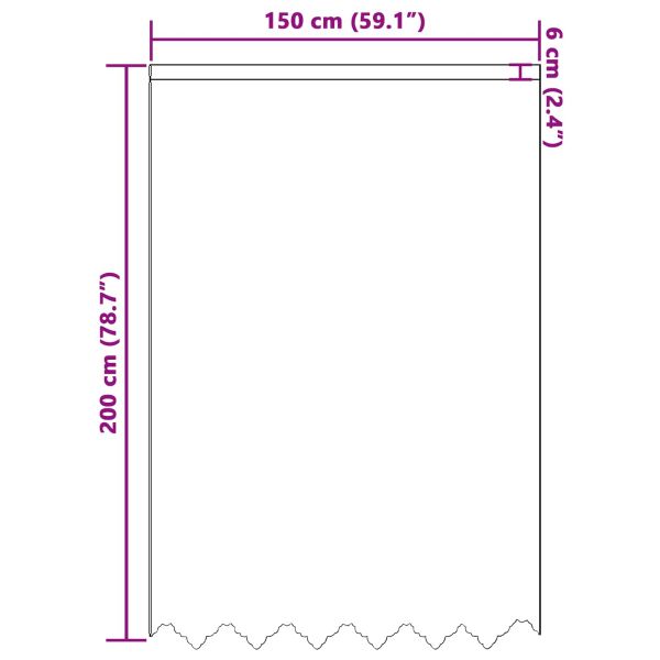 Перде от дантела С завеси Флорален Бяло 200 x 150 cm Полиестер