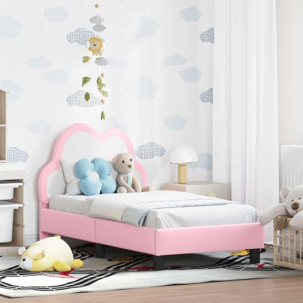 Легло за малко с главна дъска Розово 70 x 140 cm PU
