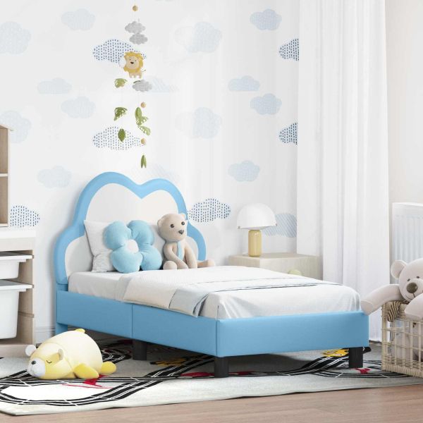 Легло за малко с главна дъска Синьо 70 x 140 cm PU