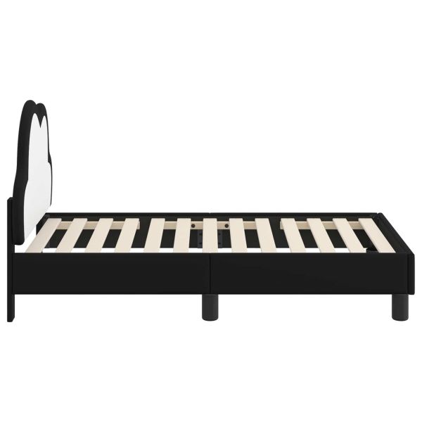 Легло за малко с главна дъска Черно 70 x 140 cm PU