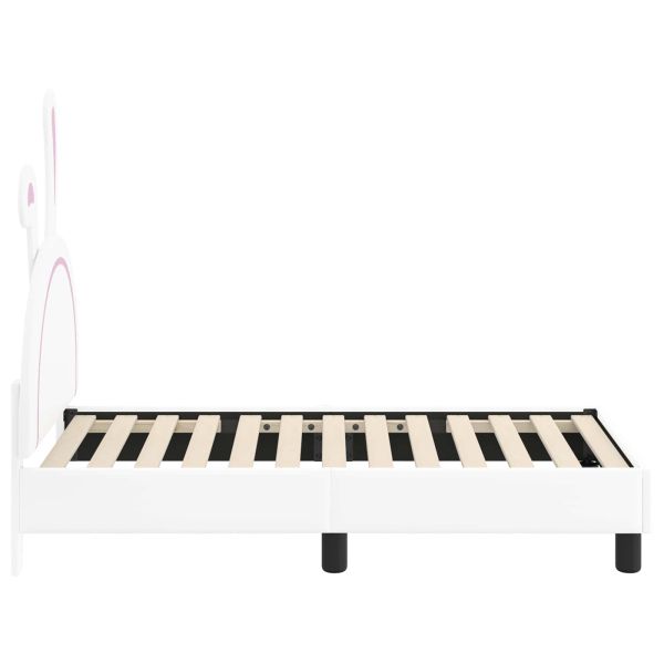 Легло за малко с главна дъска с таблото Бяло 70 x 140 cm PU