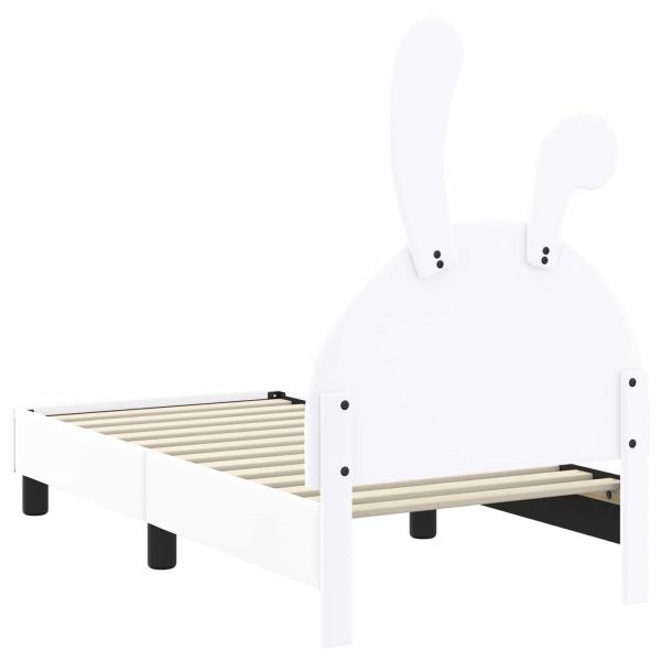 Легло за малко с главна дъска с таблото Бяло 70 x 140 cm PU
