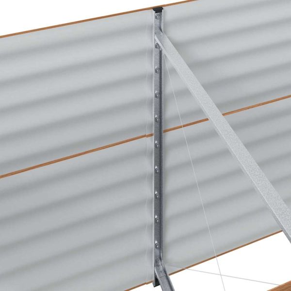 Повдигнато легло Кафяво 400 x 80 x 81 cm Стомана