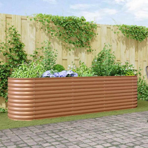 Повдигнато легло Кафяво 320 x 80 x 81 cm Стомана