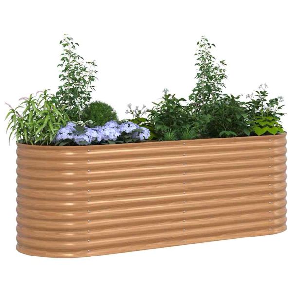 Повдигнато легло Кафяво 240 x 80 x 81 cm Стомана