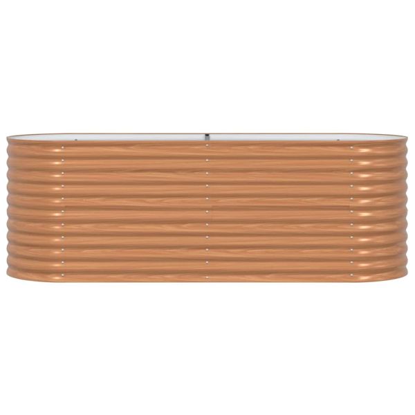 Повдигнато легло Кафяво 240 x 80 x 81 cm Стомана