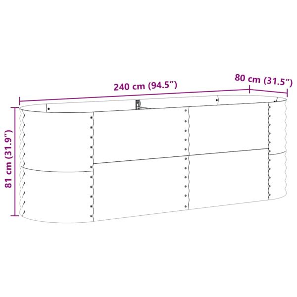 Повдигнато легло Кафяво 240 x 80 x 81 cm Стомана
