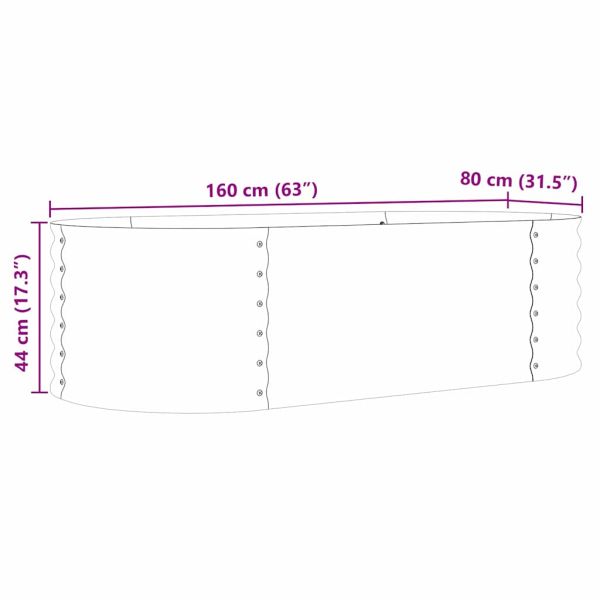 Повдигнато легло Кафяво 160 x 80 x 44 cm Стомана