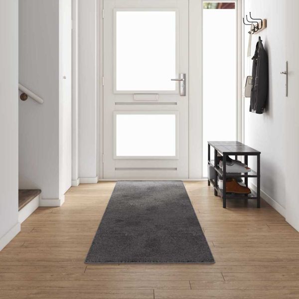 Килим пътека Сив 80 x 500 cm 100% Полипропиленов Тапициран