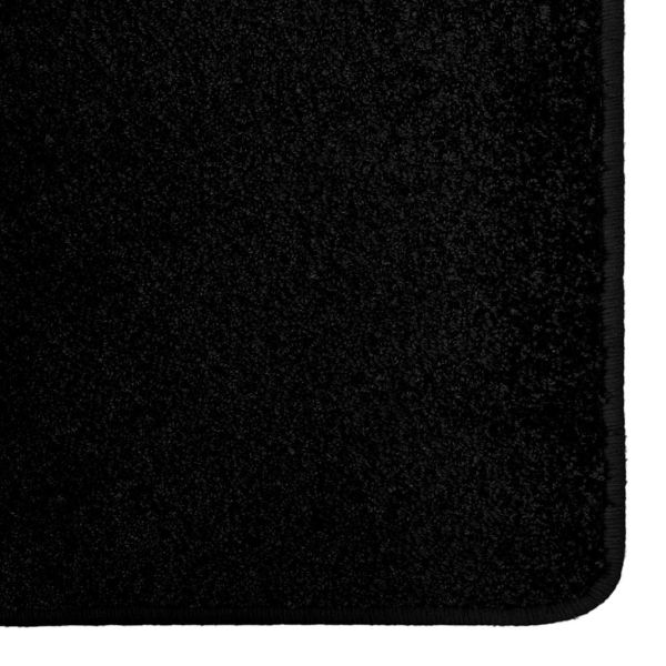 Килим пътека Черно 80 x 250 cm 100% Полипропиленов Тапициран