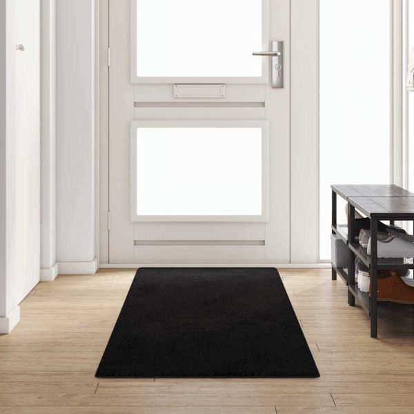 Килим пътека Черно 80 x 300 cm 100% Полипропиленов Тапициран