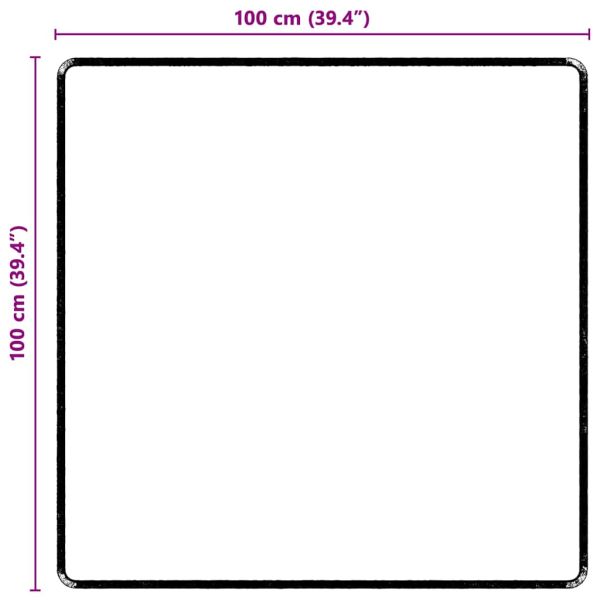 Килим пътека Черно 100 x 100 cm 100% Полипропиленов Тапициран