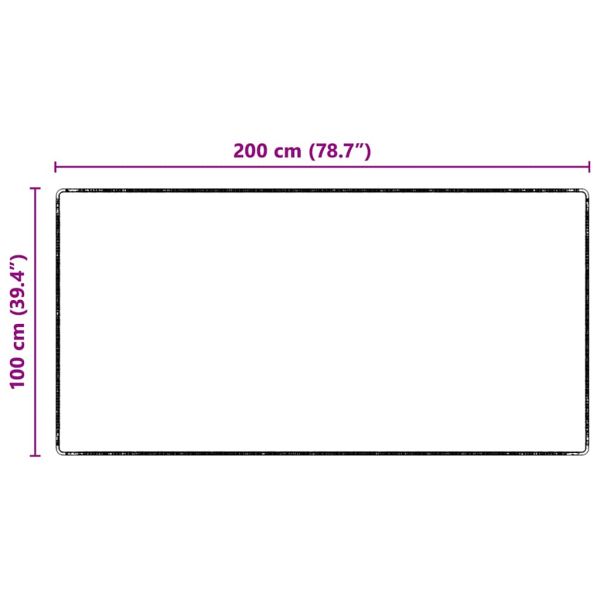 Килим пътека Черно 100 x 200 cm 100% Полипропиленов Тапициран