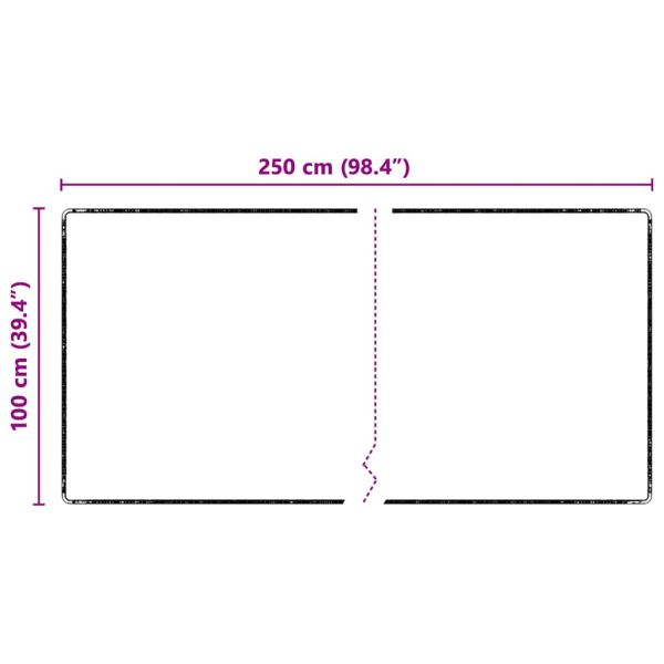 Килим пътека Черно 100 x 250 cm 100% Полипропиленов Тапициран
