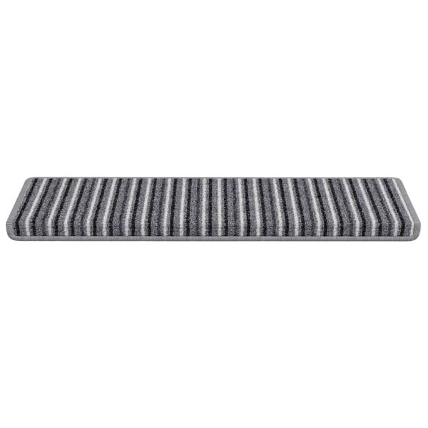 Самозалепващи стъпаловидни постелки 15 pcs Сив 65 x 21 x 4 cm