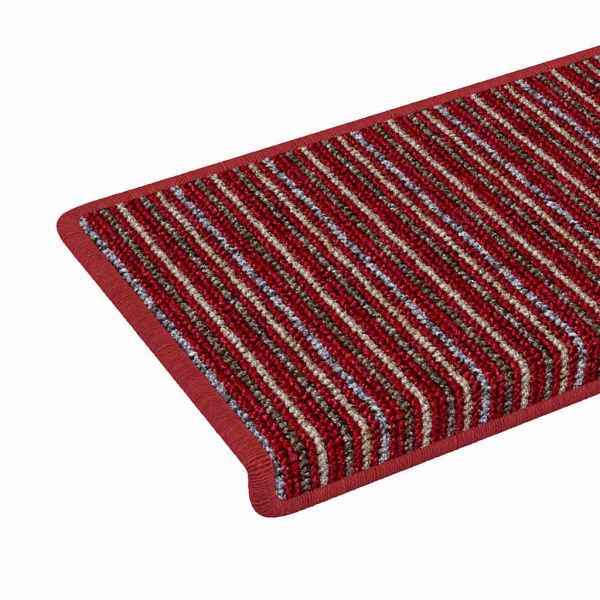 Самозалепващи стъпаловидни постелки На райета 15 pcs Червено