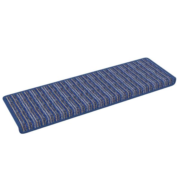 Самозалепващи стъпаловидни постелки 15 pcs Синьо 65 x 21 x 4 cm