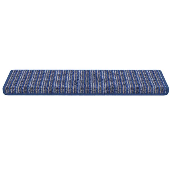 Самозалепващи стъпаловидни постелки 15 pcs Синьо 65 x 21 x 4 cm