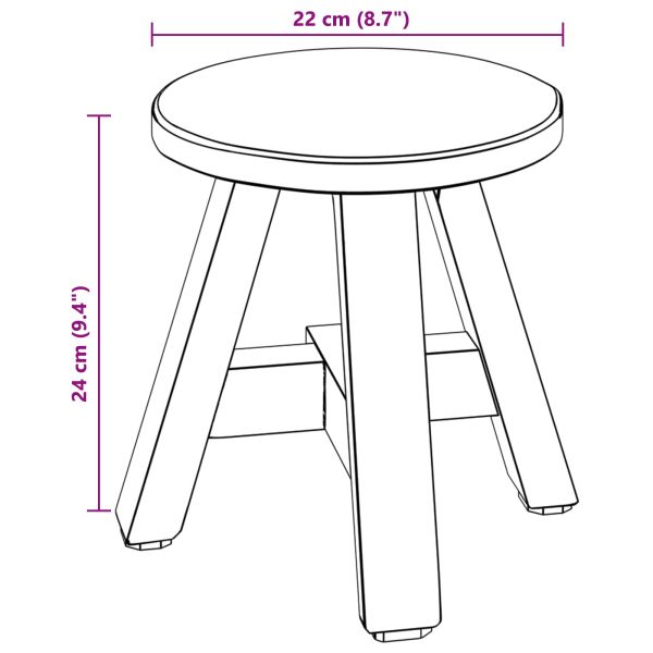 Стук Естествен 22 x 22 x 24 см Махагоново дърво
