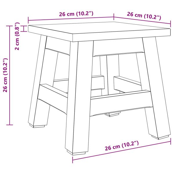 Стук Естествен 26 x 26 x 26 см Махагоново дърво