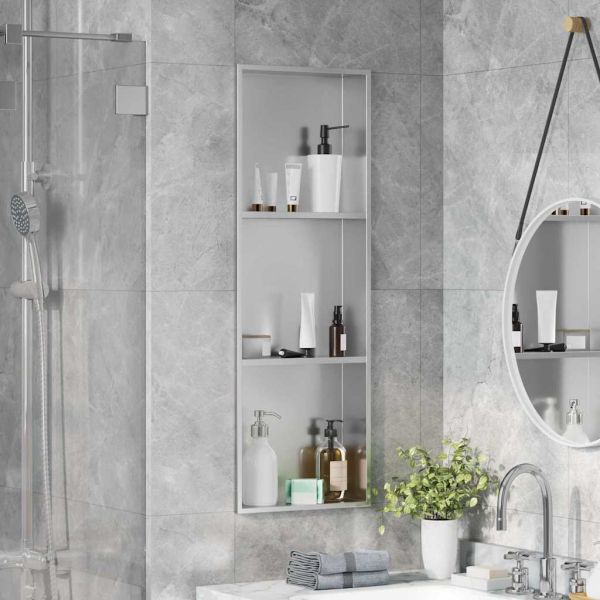 Нишата за душ Сребрист 90 x 30 x 9,5 см Неръждаема стомана